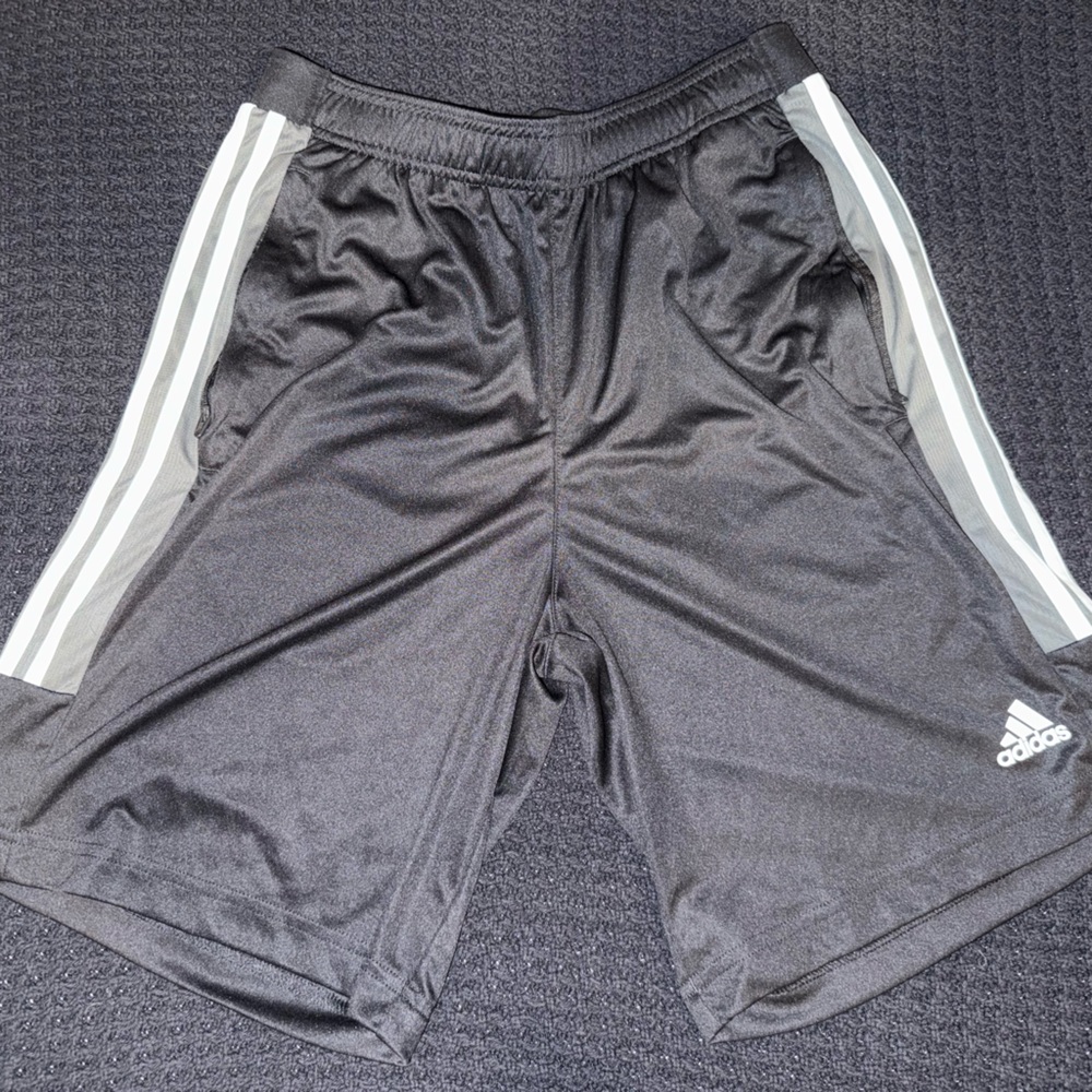 Men's Adidas Athletic Shorts with White Stripes